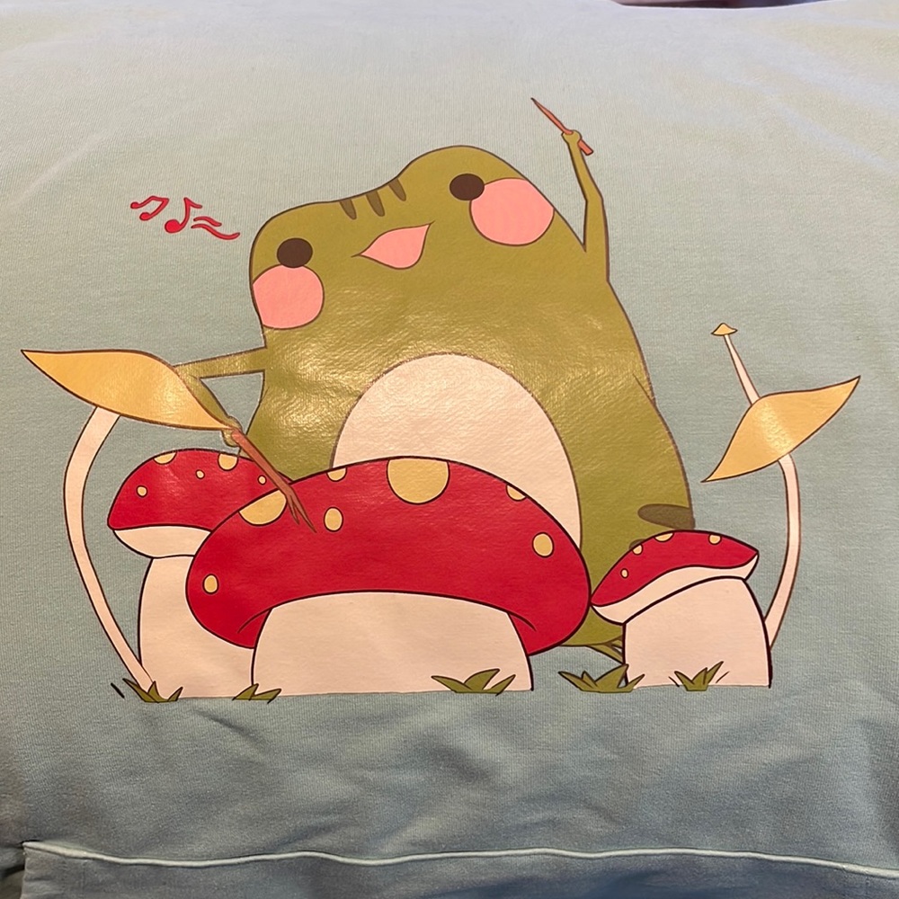 Musical Frog mushroom hoodie